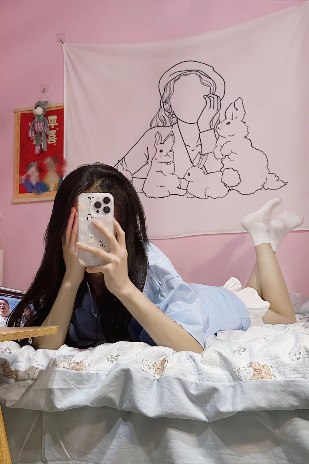 清纯甜美女孩 甜妹 白棉袜 白袜子女孩 日常穿搭