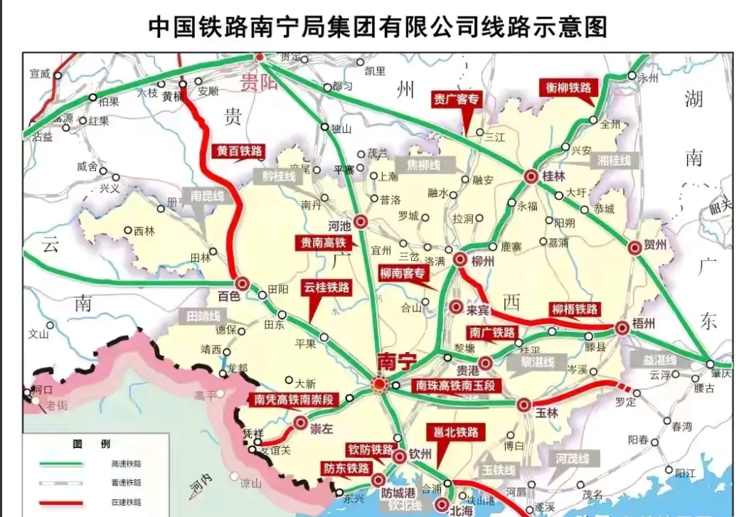 桂林,柳州,南宁这一条走廊是广西最重要的城镇发展带,北上全依赖一