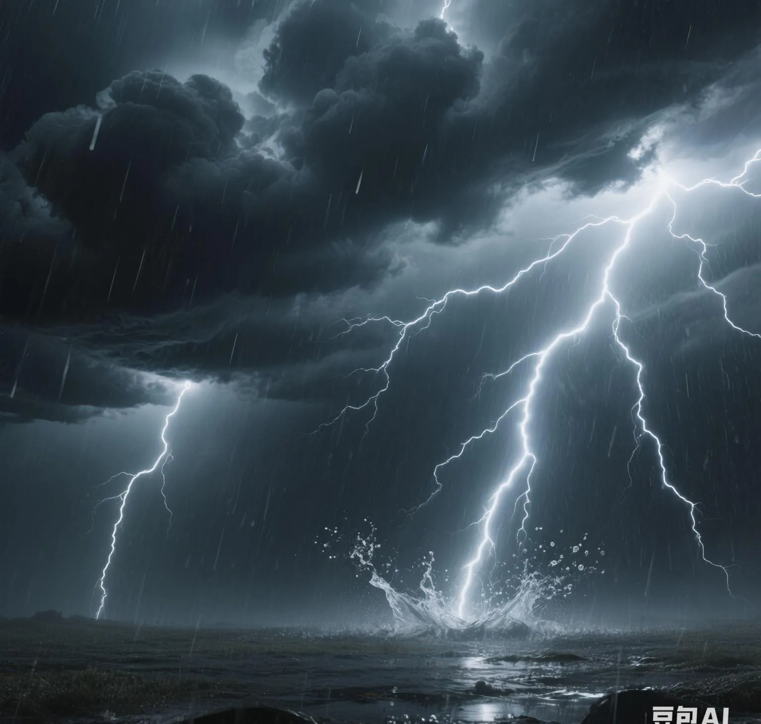 外面雷声轰隆隆的,开始哗啦啦下大雨了,也不知道为啥,每次一下雨打雷