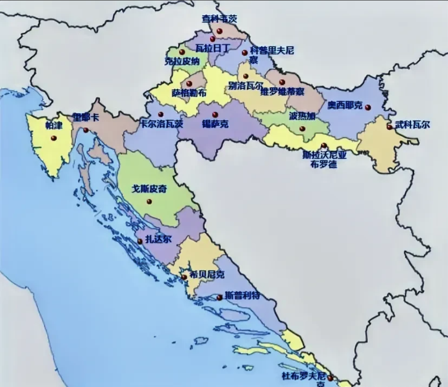 为56600平方千米,辖20省,1直辖市 1,萨格勒布直辖市