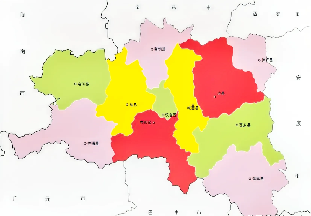 陕西省汉中市各区县行政区划面积 1,汉台区