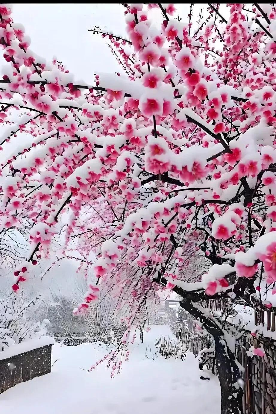 朋友圈里,梅花与雪的合影刷屏了. 有人吟诗,有人作对,好不热闹