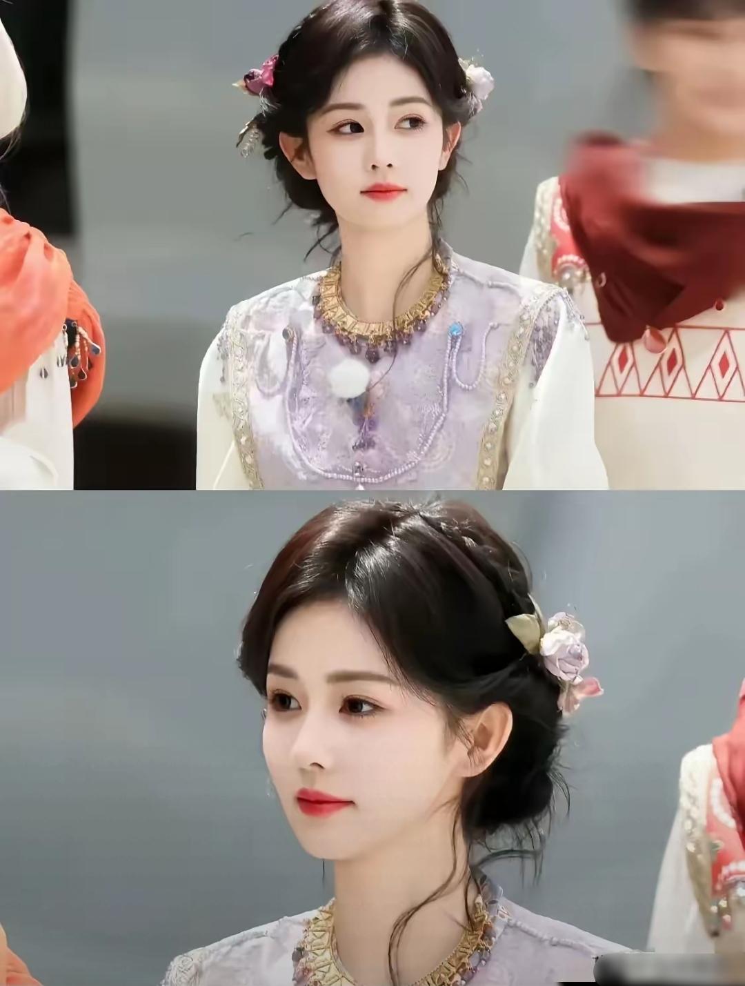 《跑男》的造型师真得借给任敏,关晓彤和卢昱晓试试了