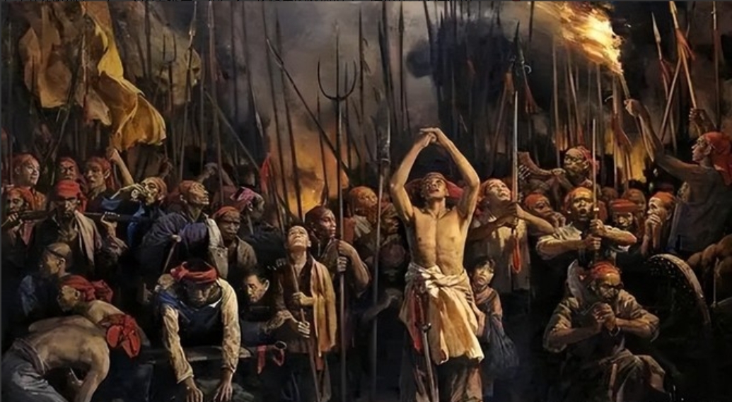 东王跪倒在地上,挣扎着仰起头,脸上露出恳求的表情