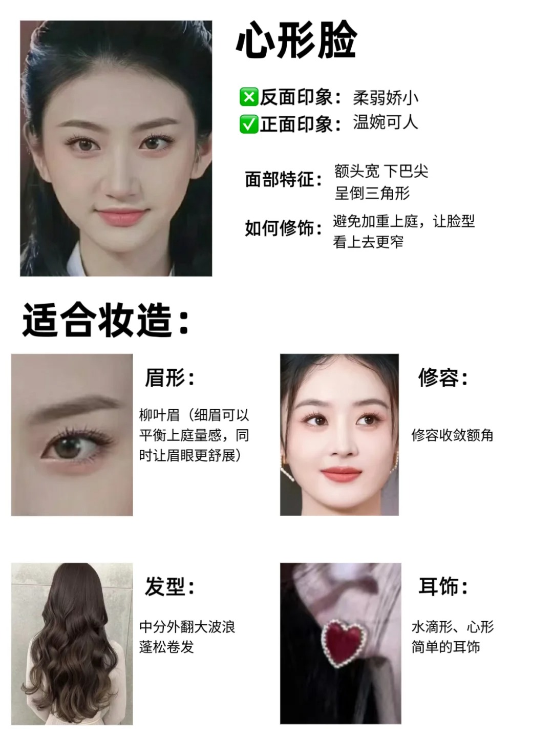 脸型有哪几种脸形状图片大全正三角脸型和倒三角脸型女生常见脸型图解