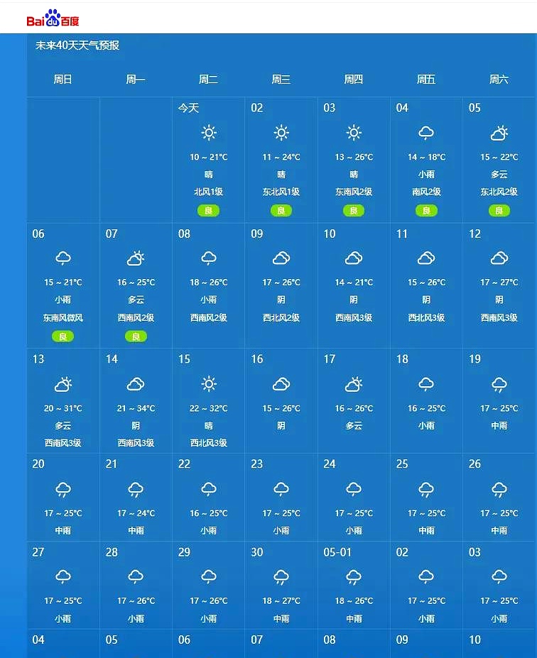 天气预报微信