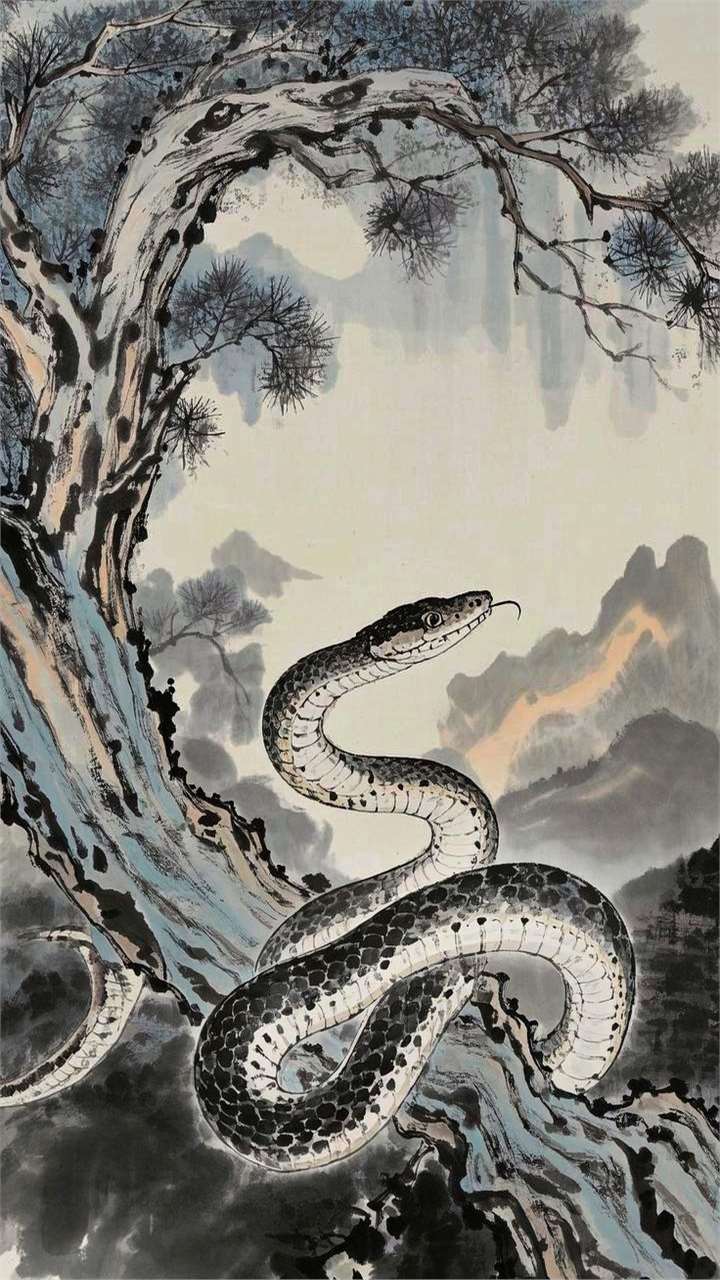 优质作者榜# 今年是蛇年,我画了好几张蛇画了