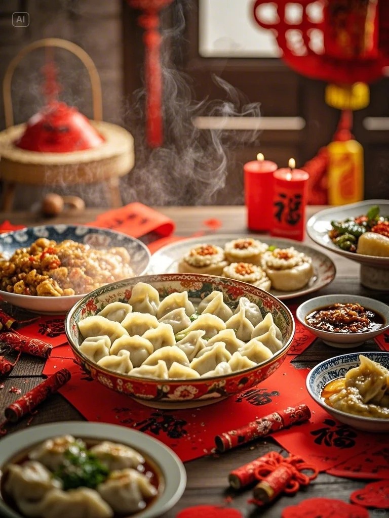 中国非常传统且广受欢迎的食物,尤其在中国北方,饺子是重要的节日食品