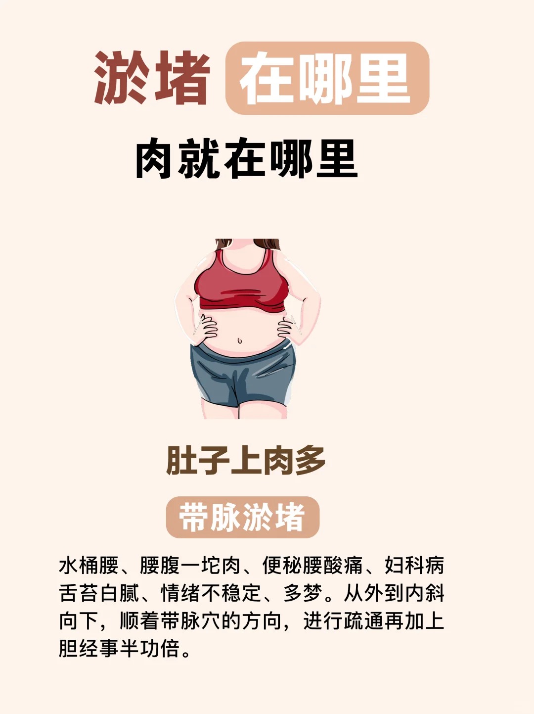 肉肉难减那是因为身体有淤堵
