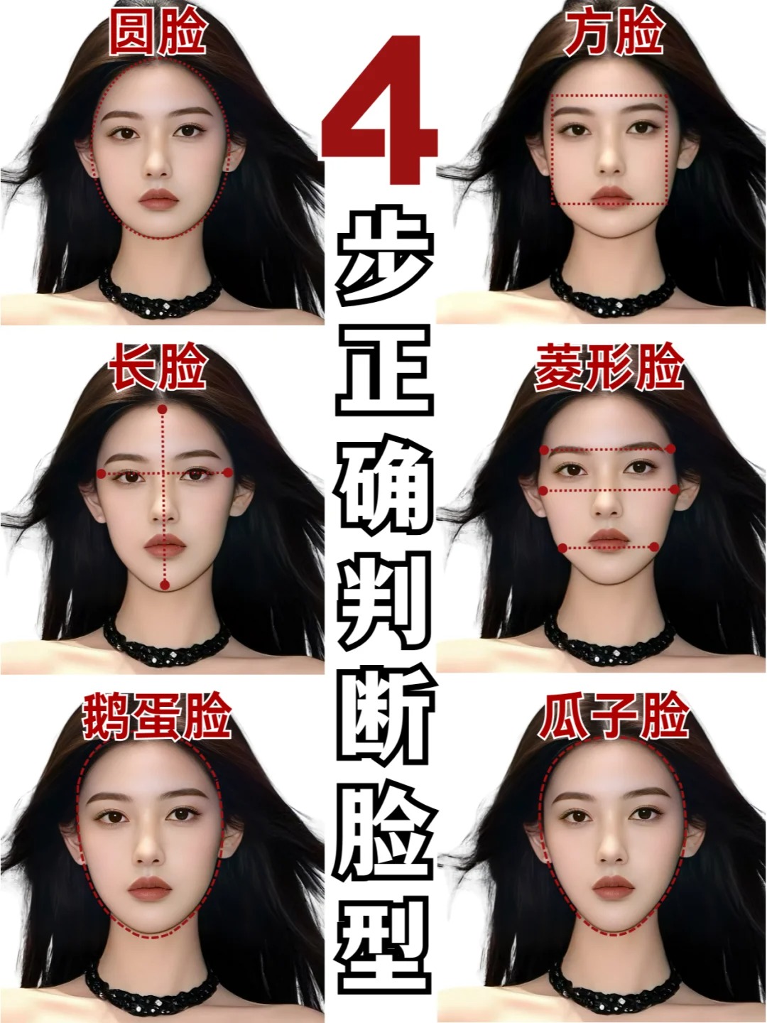 4步教你判断脸型!你是哪种?