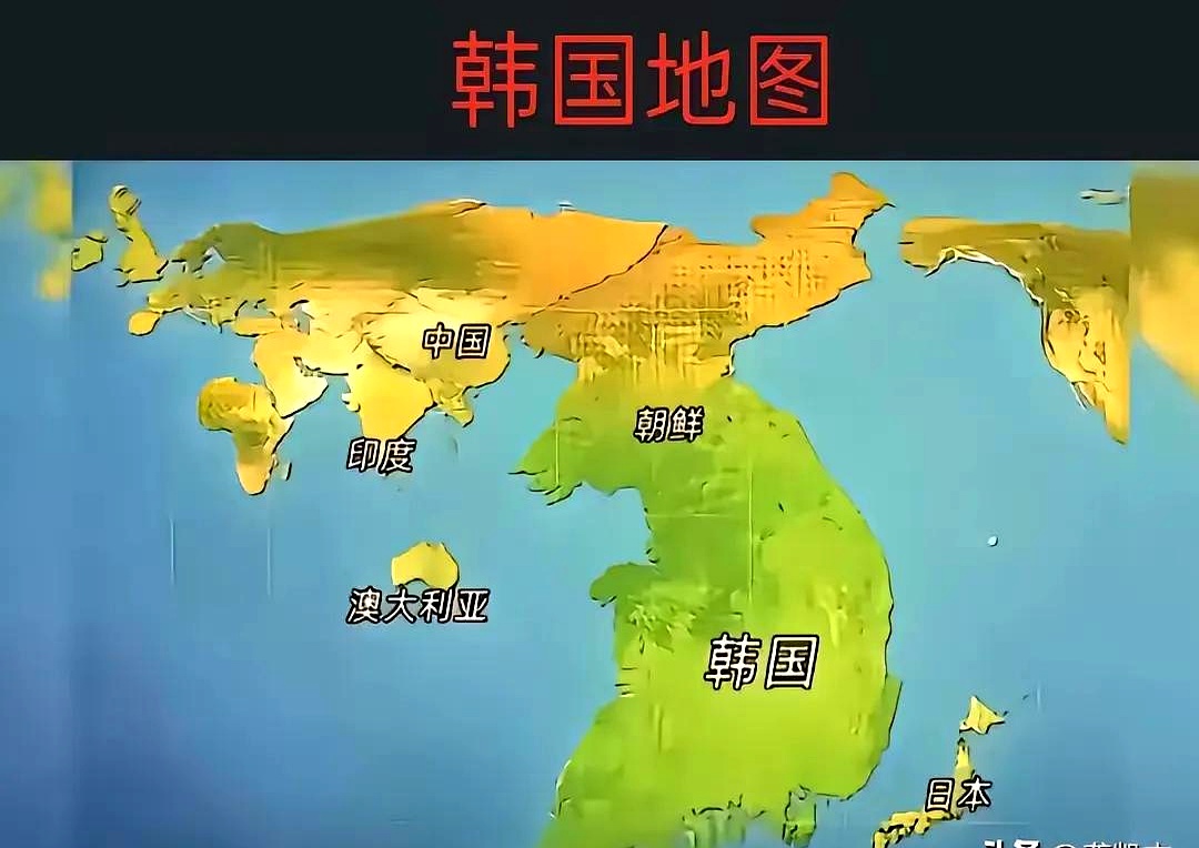 从日本,韩国地图上看中国的位置