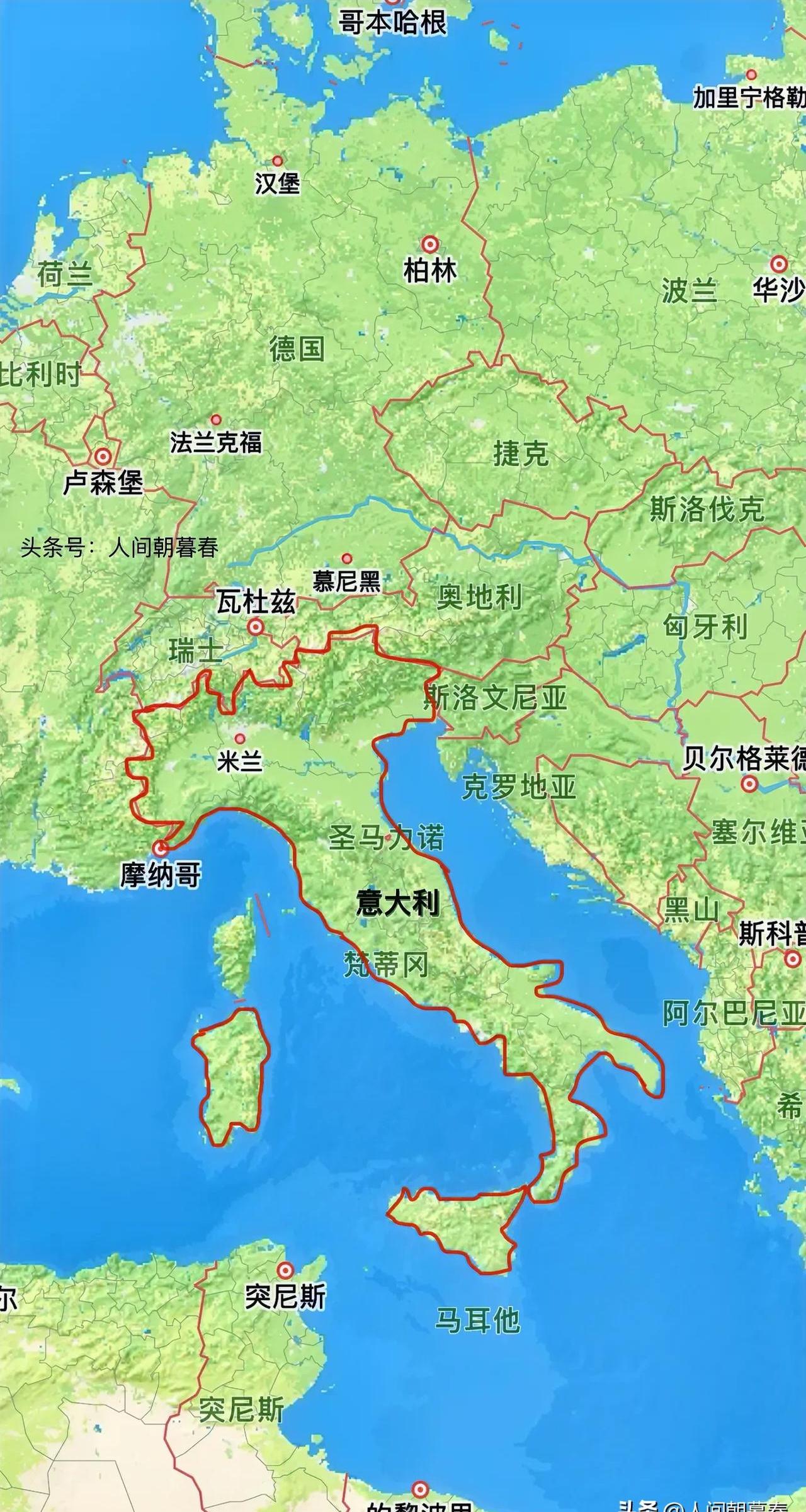 意大利国土面积约30万平方公里,海岸线长度约7500公里,其国土南部还