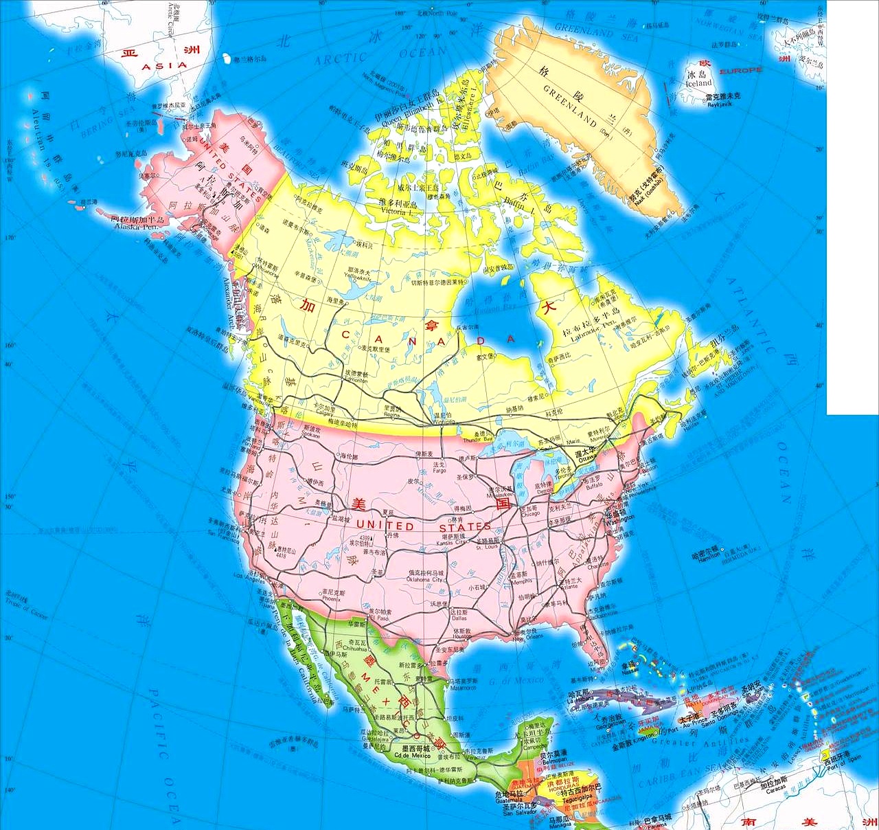 当美国国力强盛时,你可以说他的地理位置世界最佳