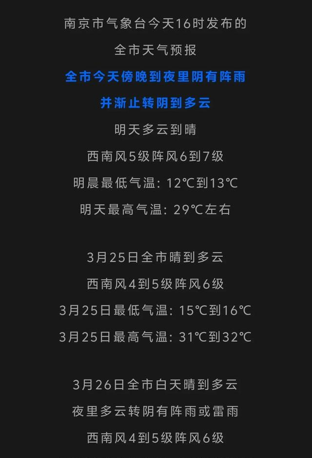 南京大厂天气预报马上知
