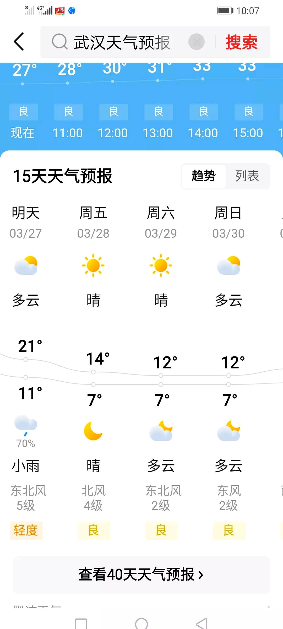 武隆一周天气预报预报