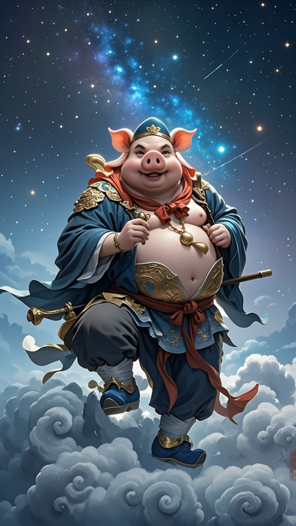 你们属水,这5款壁纸全是"金生水,水生木"的贴心选 天蓬元帅图带贵气