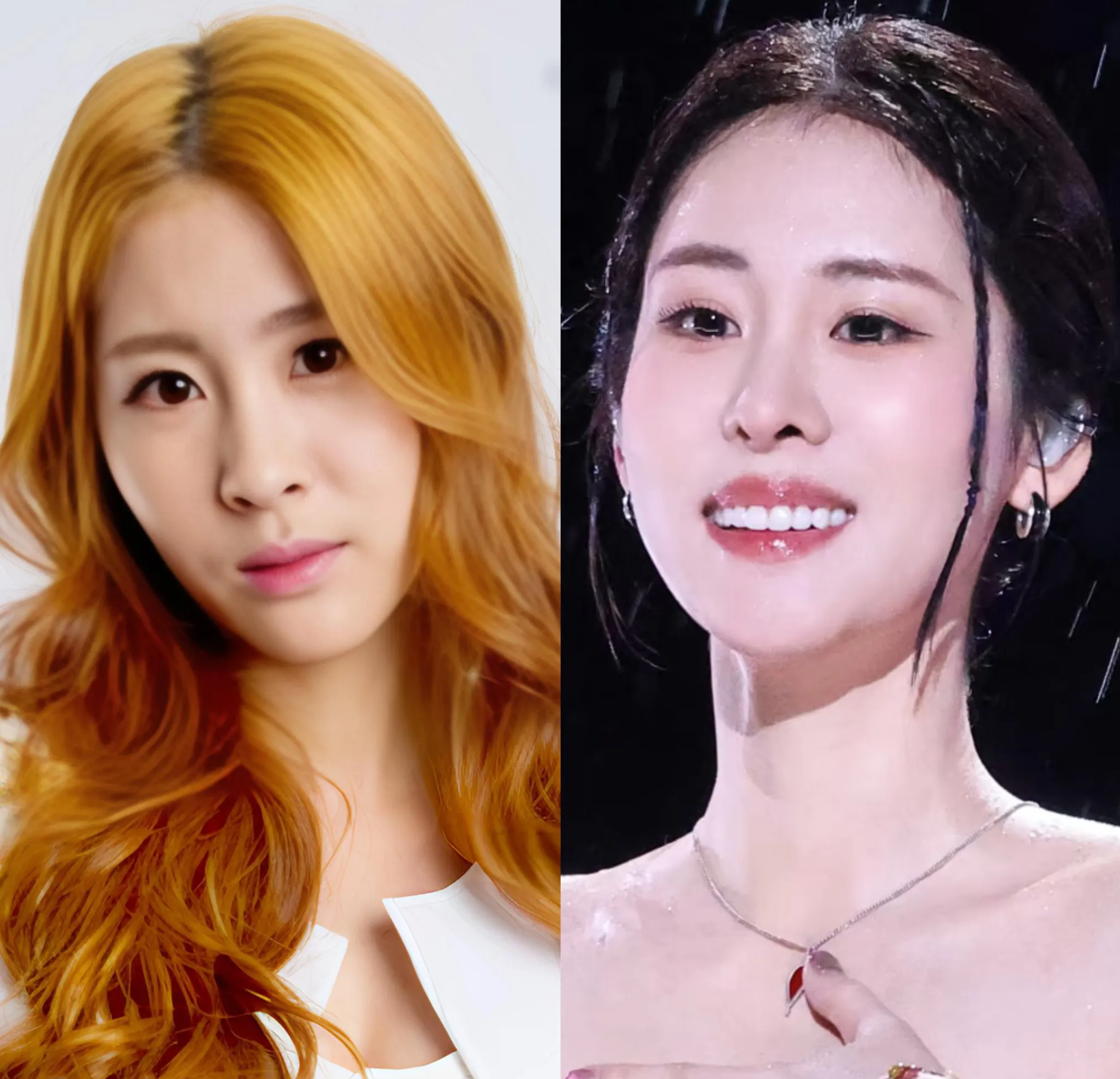 脸上坑坑洼洼的,感觉老气横秋的,像是比实际年 张碧晨出道前照片对比