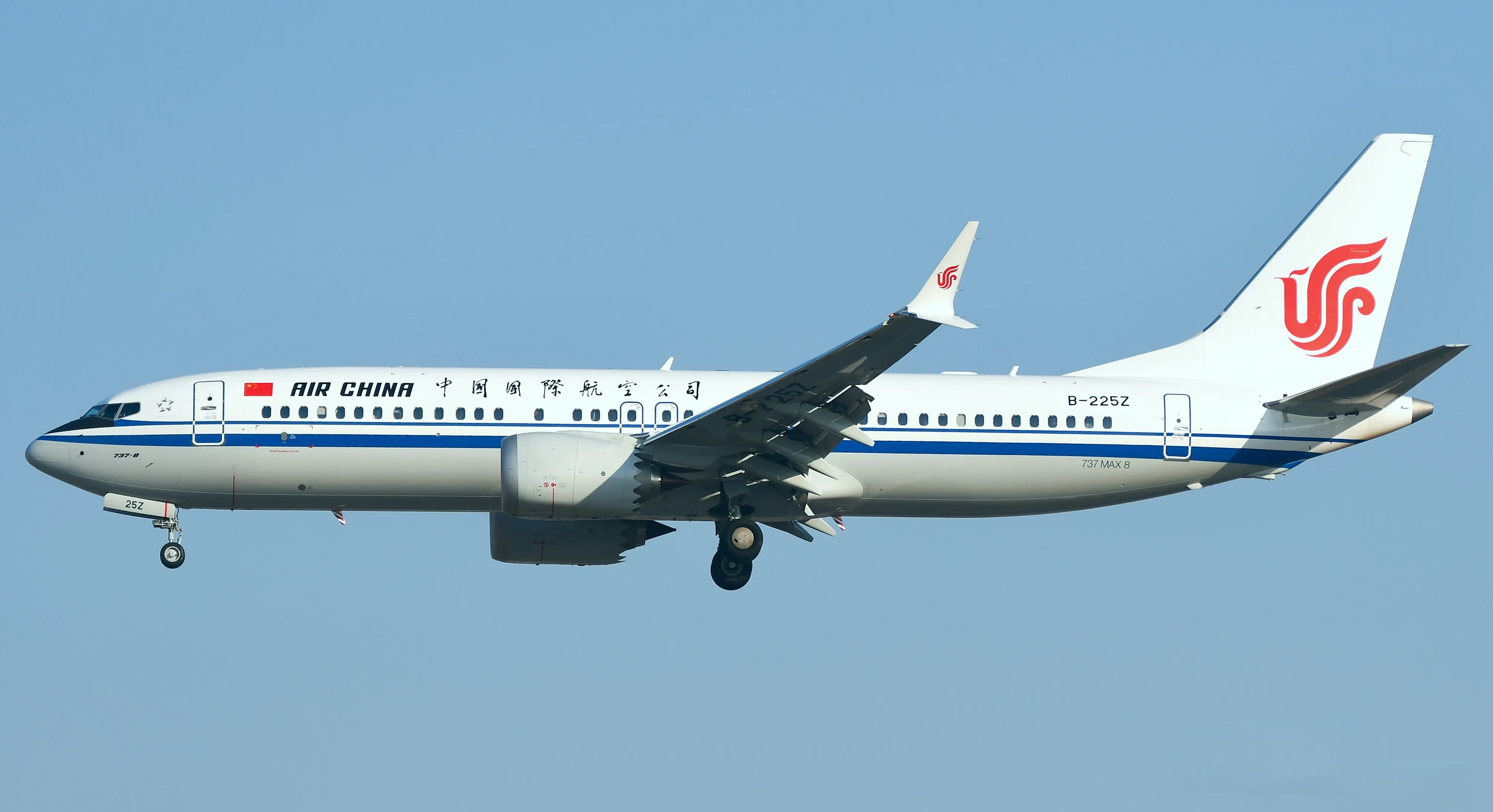 737国航737max8飞机空中的飞机精美图片中国播音机,客机737