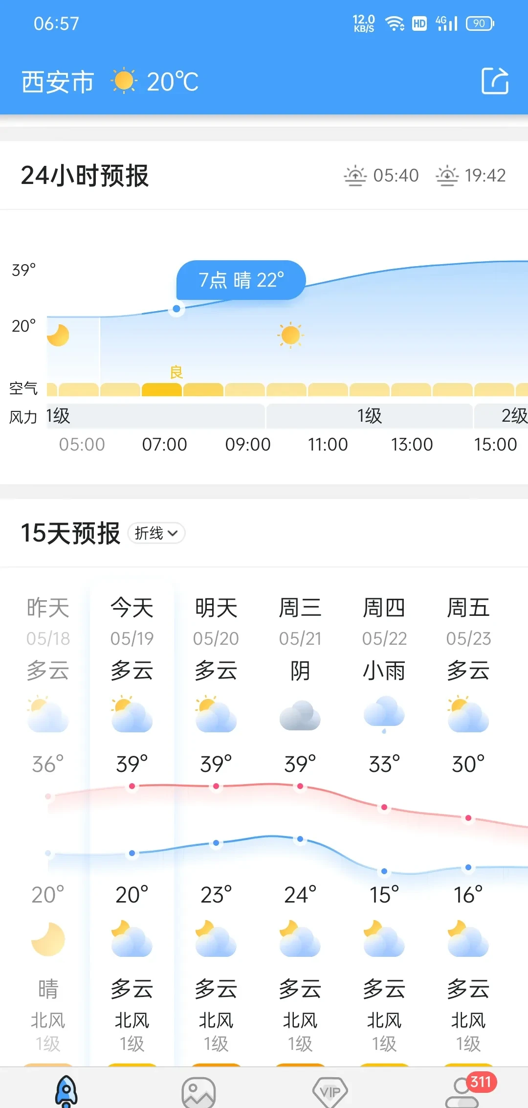 西安天气预报一周查询天气大全
