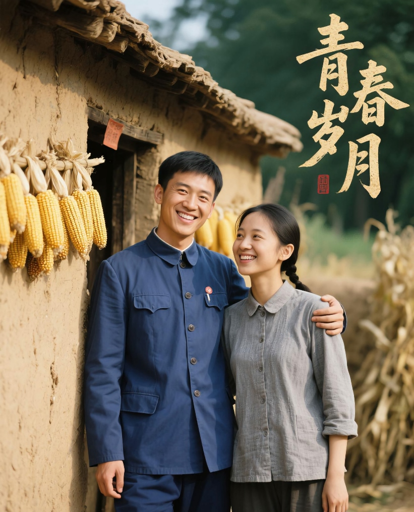 村集体的小院坝上,我们挨着站一块儿,笑得特灿烂,眼里闪着盼头跟向往