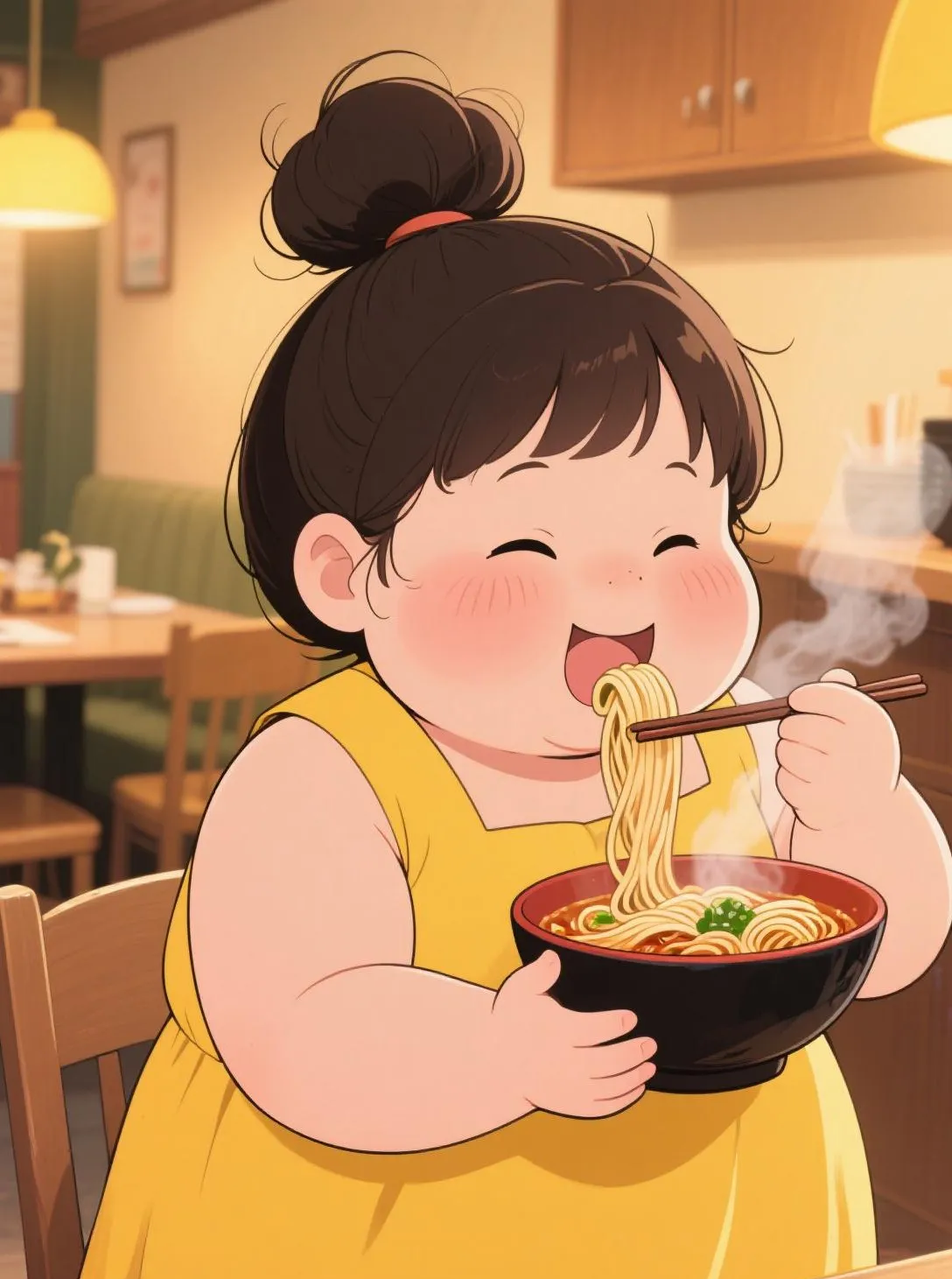 说得好听点是富态,说得不好听就是胖了