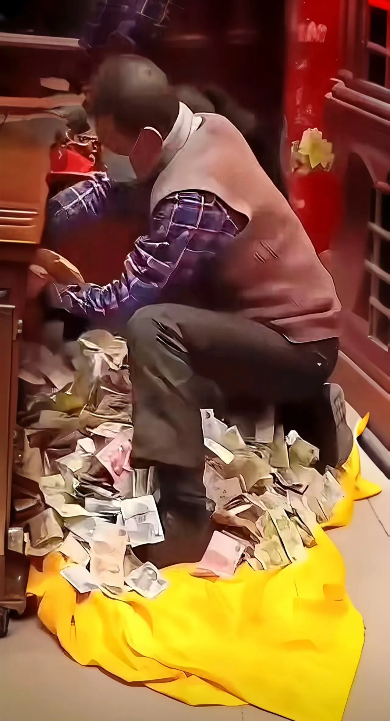 在寺院做义工,有一天发现主管库房的和尚打开功德箱,用麻袋把里面小到