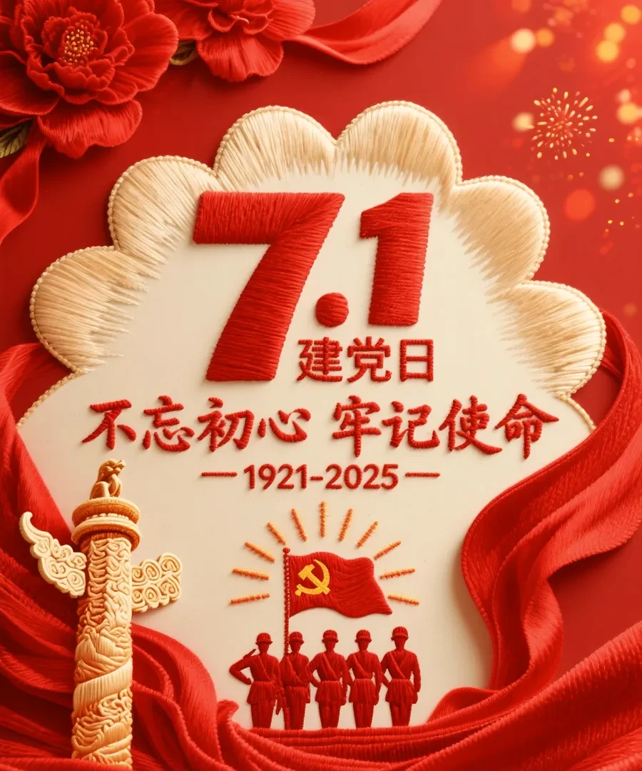 忆红船劈浪,星火燎原;长征踏雪,铁骨铮铮