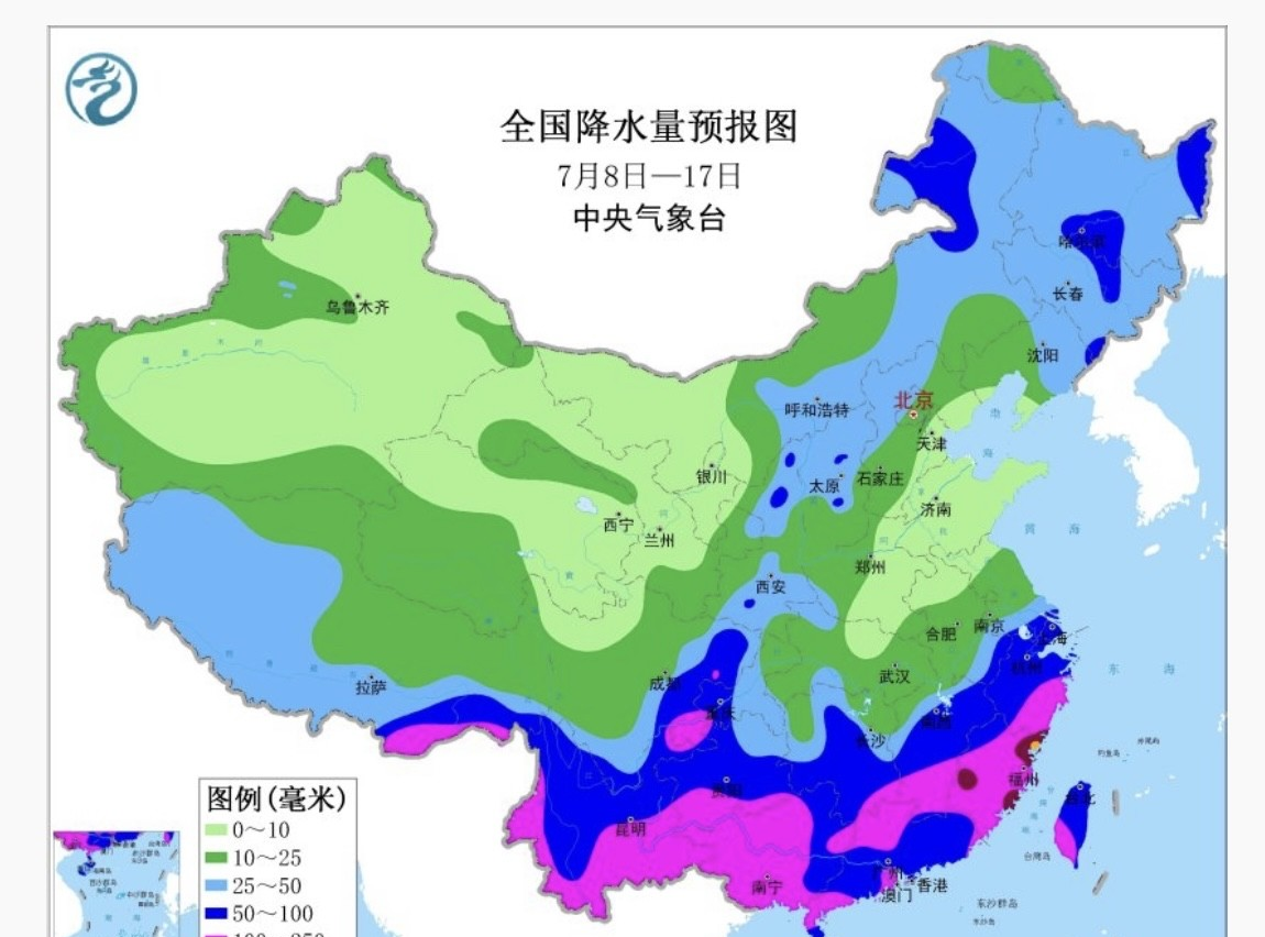 中央气象台中期天气预报