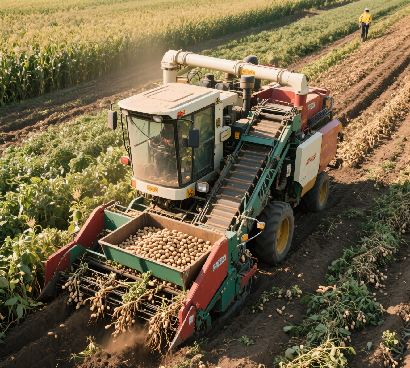 不同类型的花生收获机工作原理既有相似之处,又各有特点