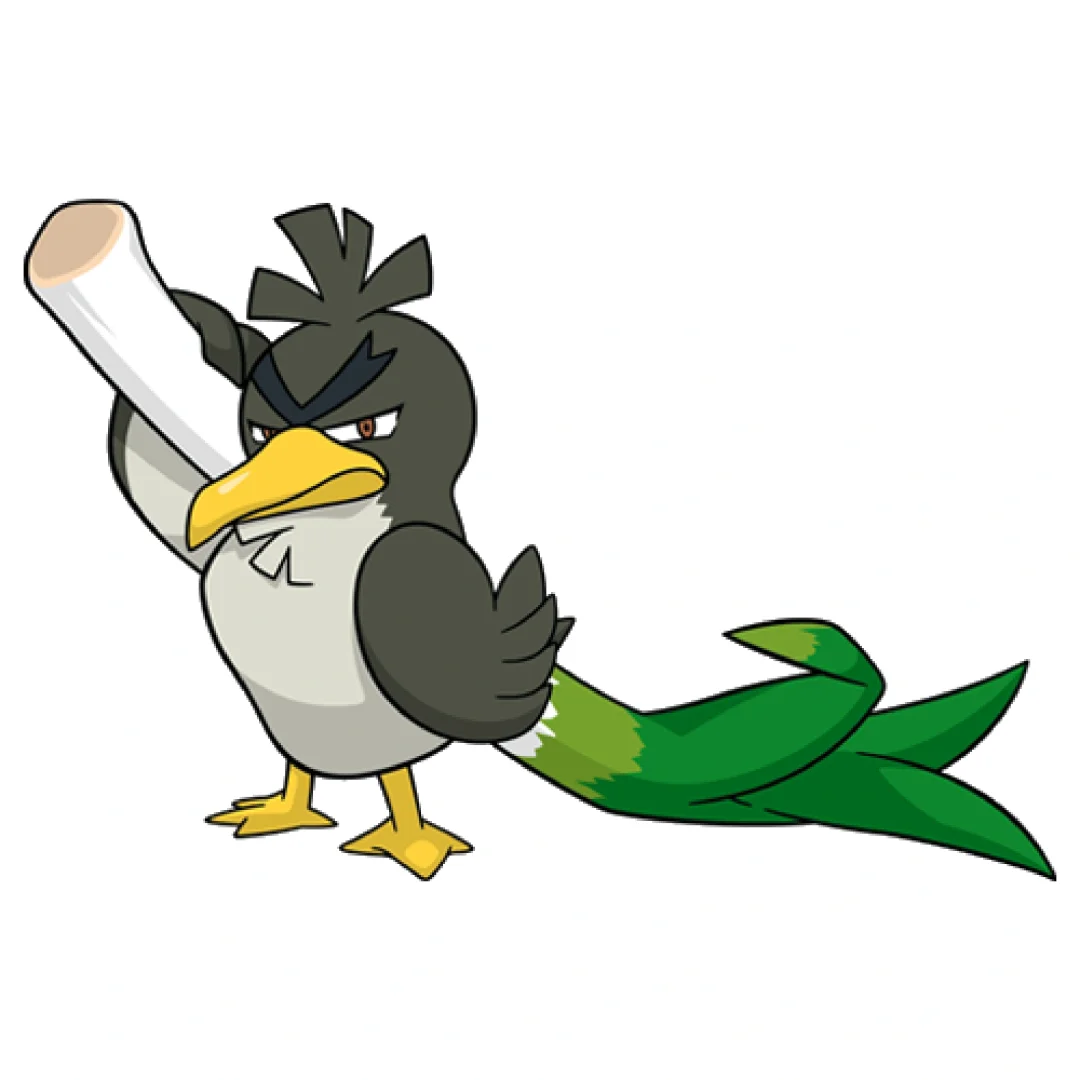 宝可梦图鉴0083:大葱鸭(伽勒尔形态) 0083:大葱鸭