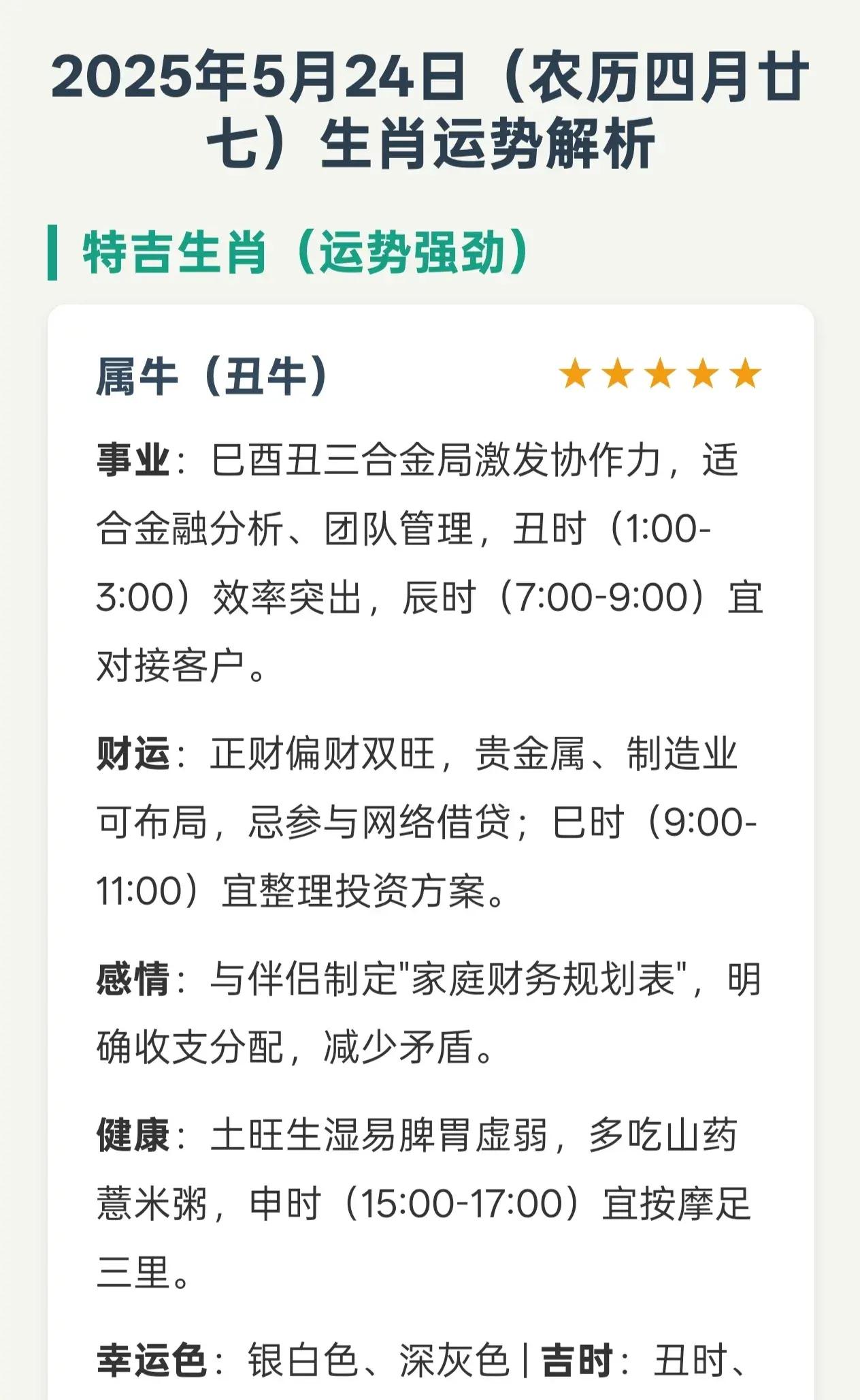 5月5十二生肖的运势(2021年5月5日十二生肖运势)
