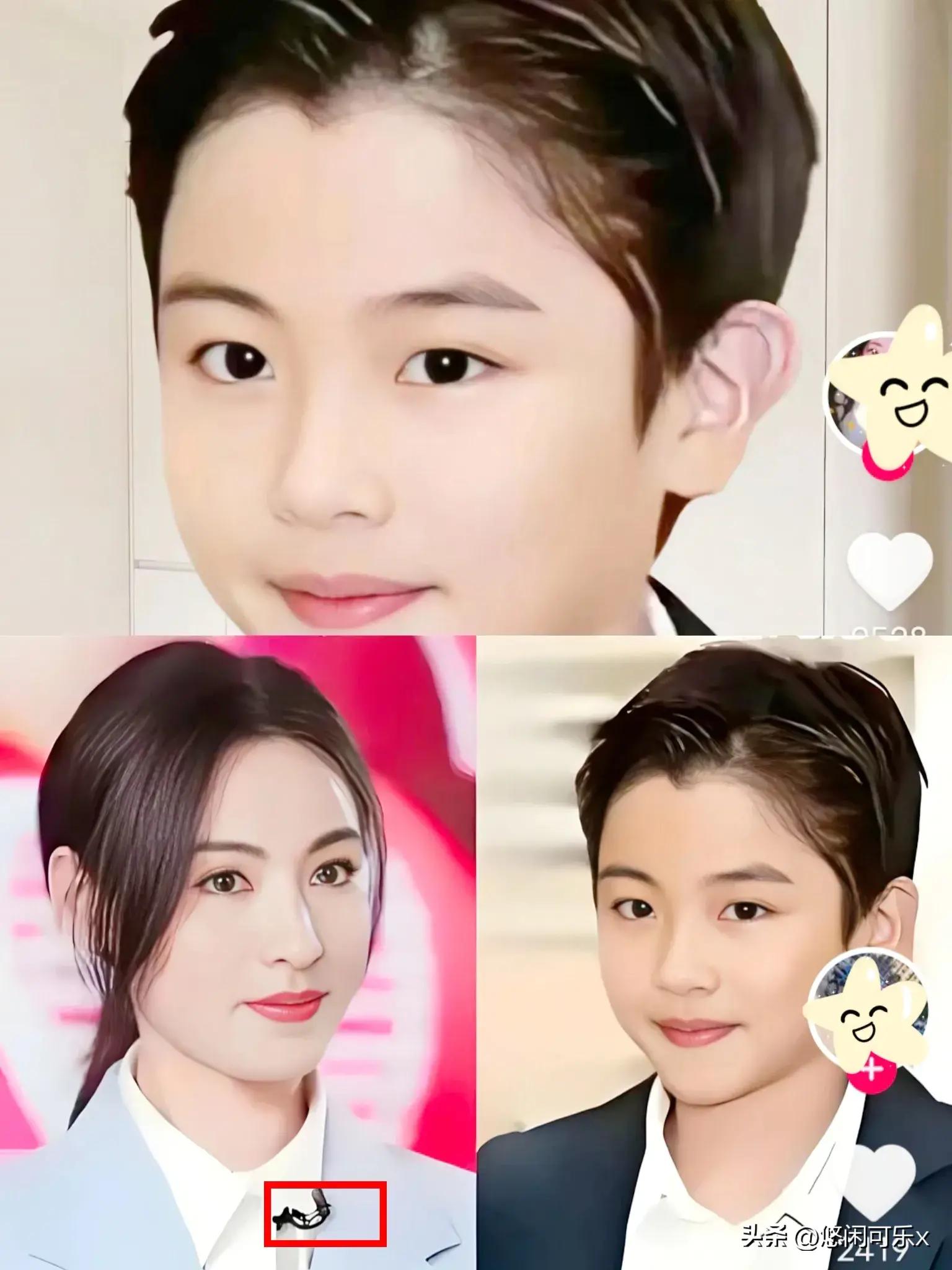 张柏芝的三儿子一直备受好评,他的外貌与他的两个哥哥略有不同,哥哥们