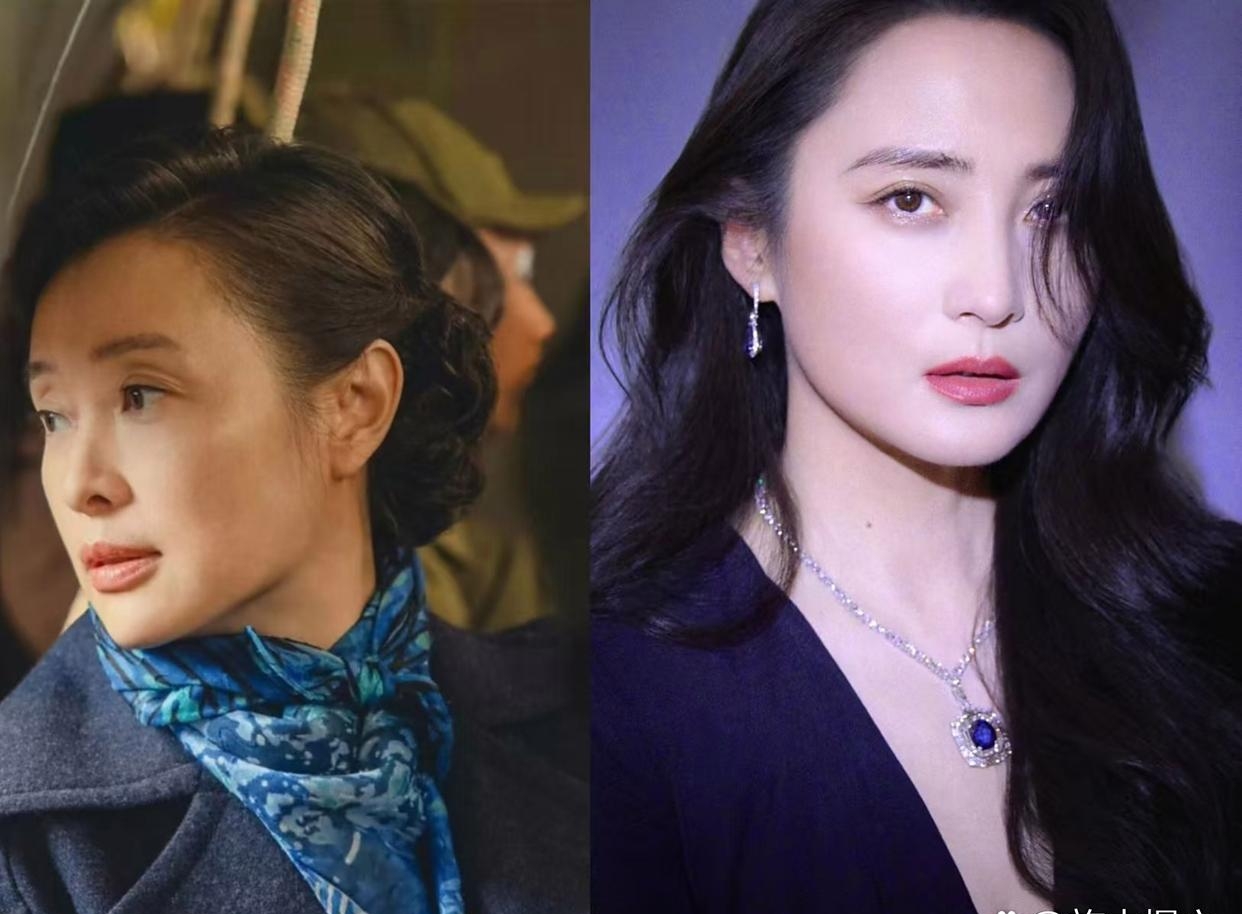 左边是陈建斌的前女友吴越,右边是陈建斌的老婆蒋勤勤,一个53岁,气质