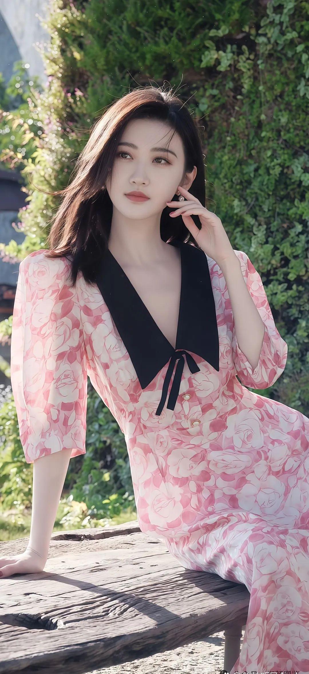 景甜这组写真,甜得让人想把笑容学走 前两天看到景甜新发的写真,第一