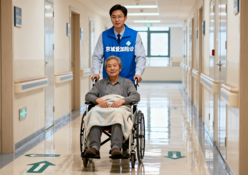 关于广安门医院陪诊协助挂号独居老人看病，有人陪伴照料的信息