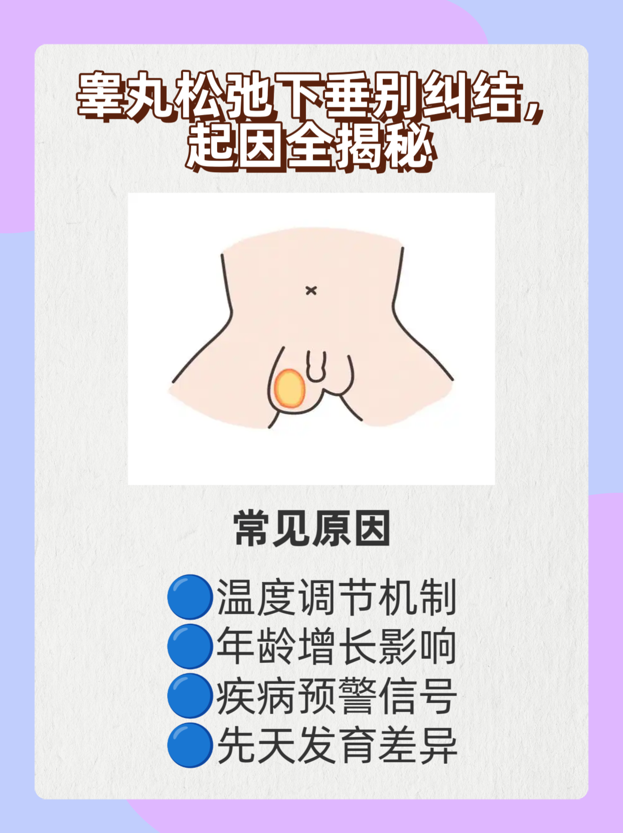 睾丸松弛下垂别纠结,起因全揭秘