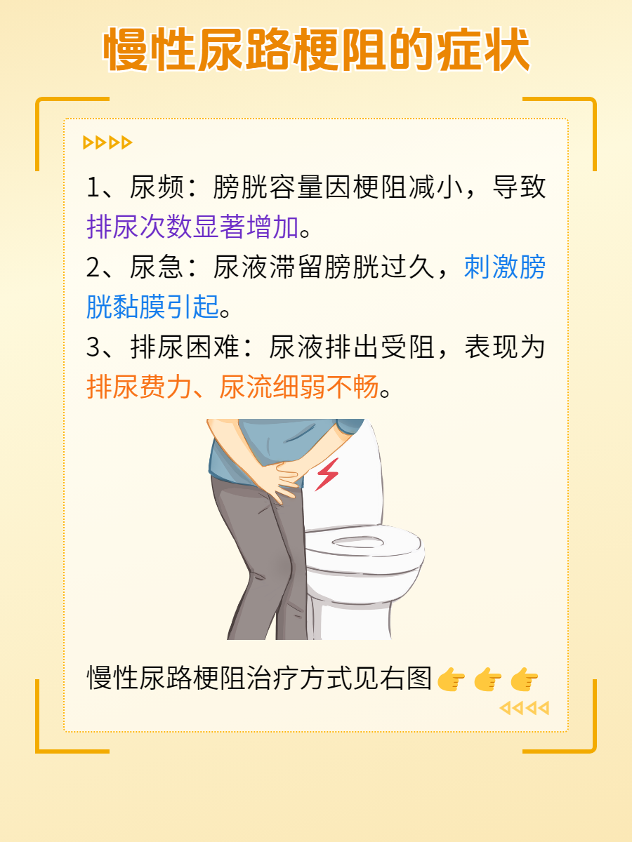 慢性尿路梗阻有什么症状?