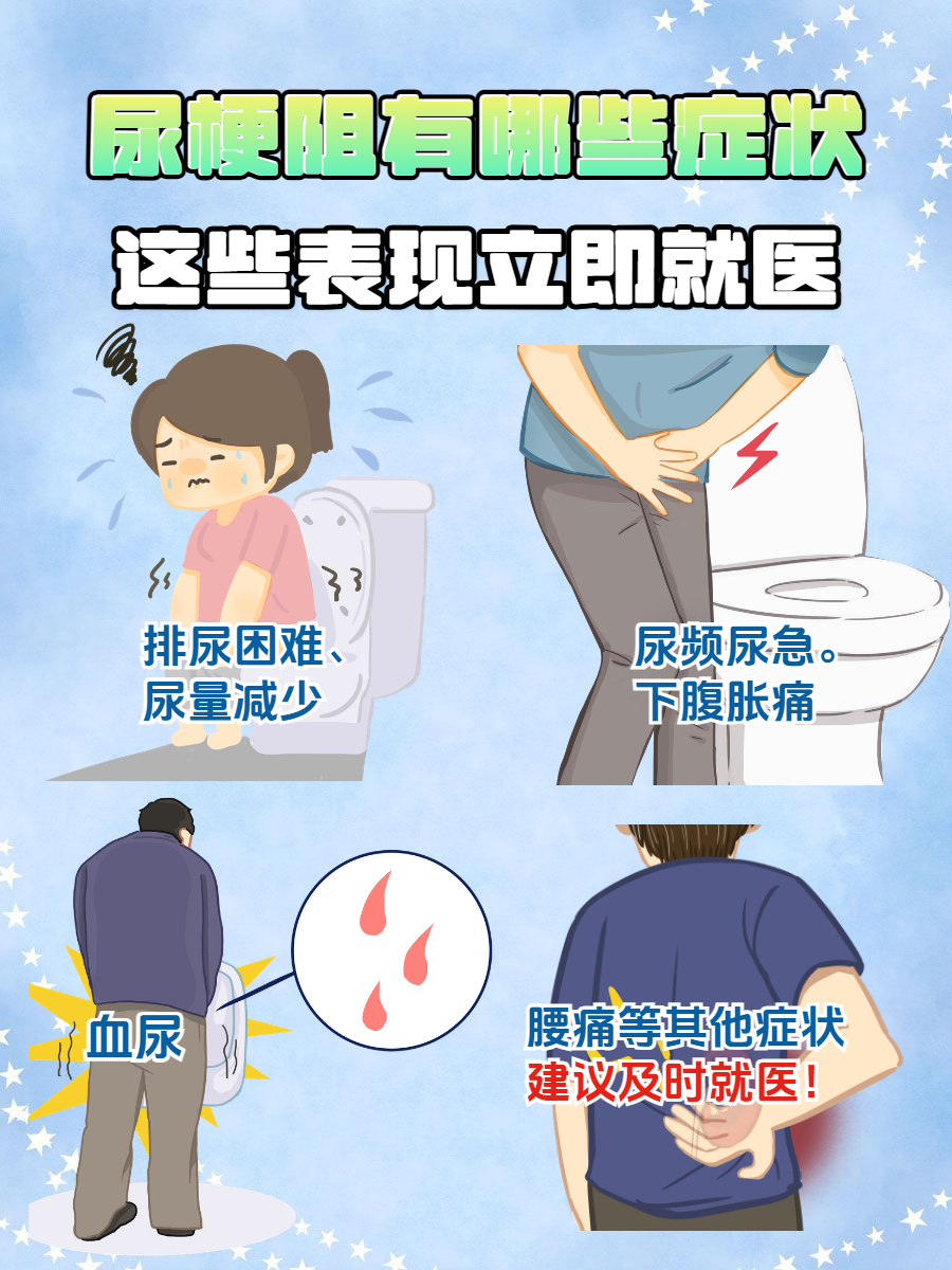 尿梗阻的症状多种多样,其中最常见的就是排尿困难.患者可