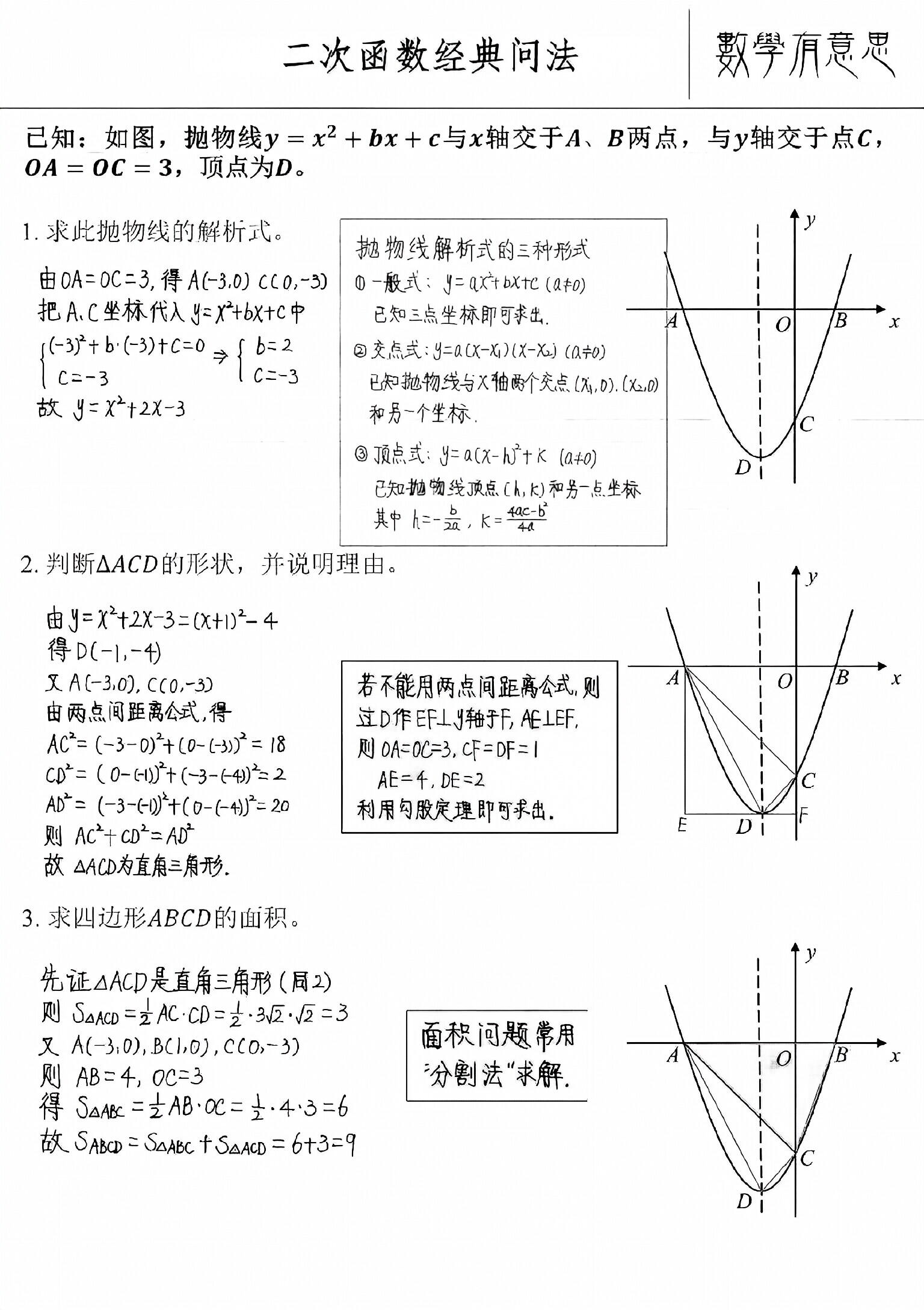 我见过最好的初中函数6大题型总结笔记的简单介绍