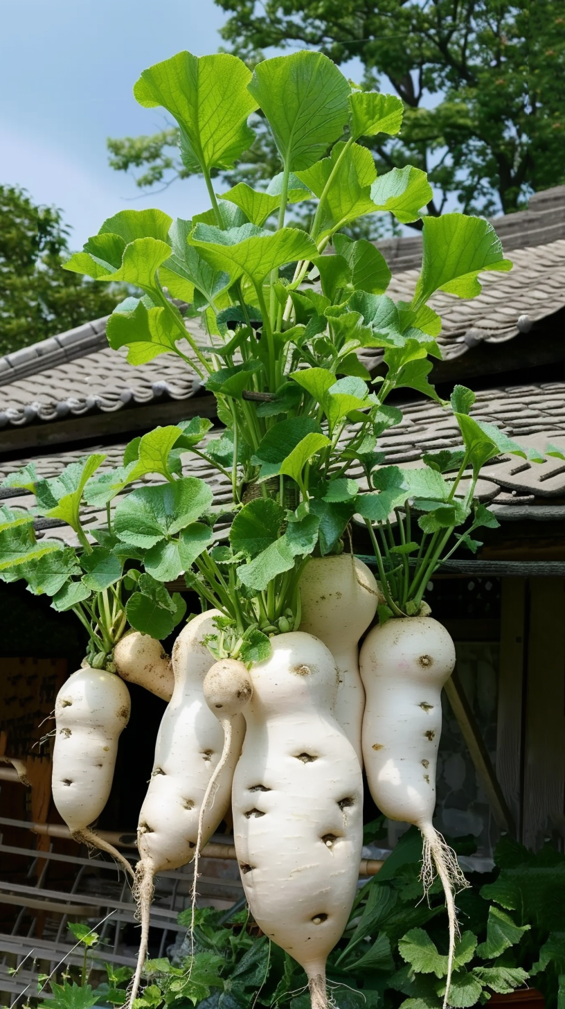 ai绘画:气根大萝卜!无土栽培大萝卜,就问你想不想尝一尝!