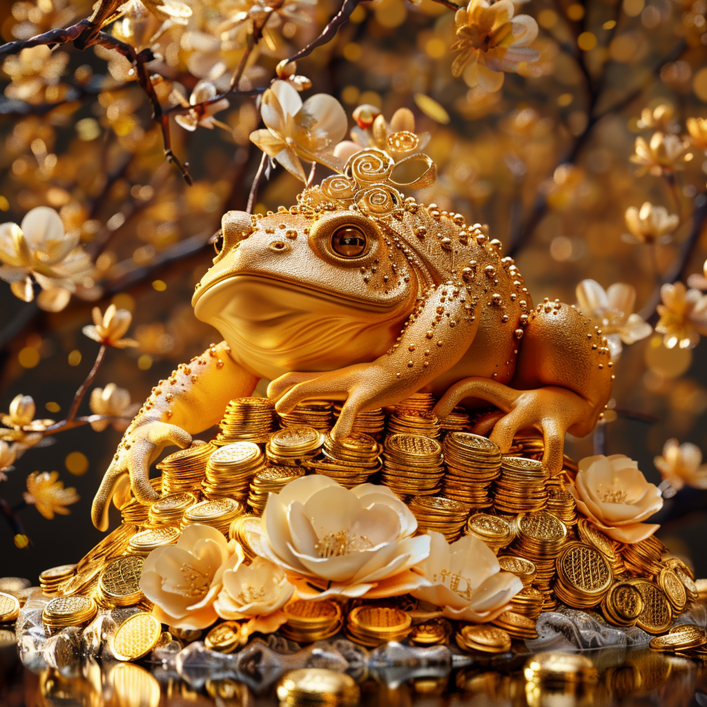 ai绘画:招财金蟾,招财头像,你喜欢这样的头像吗?