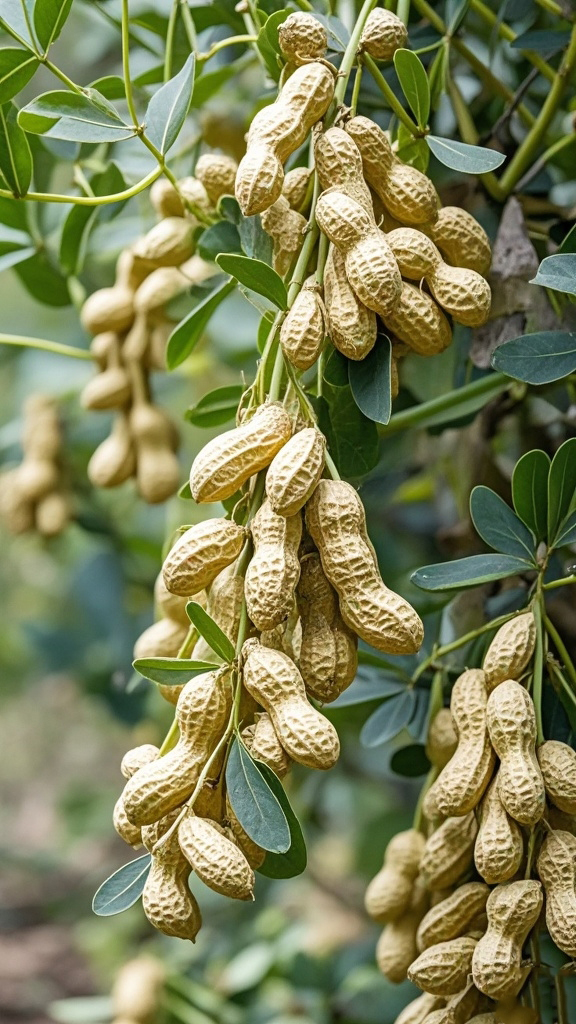 ai绘画:花生树:自家种的花生树,树上长满了花生,大丰收!有没有想吃的?