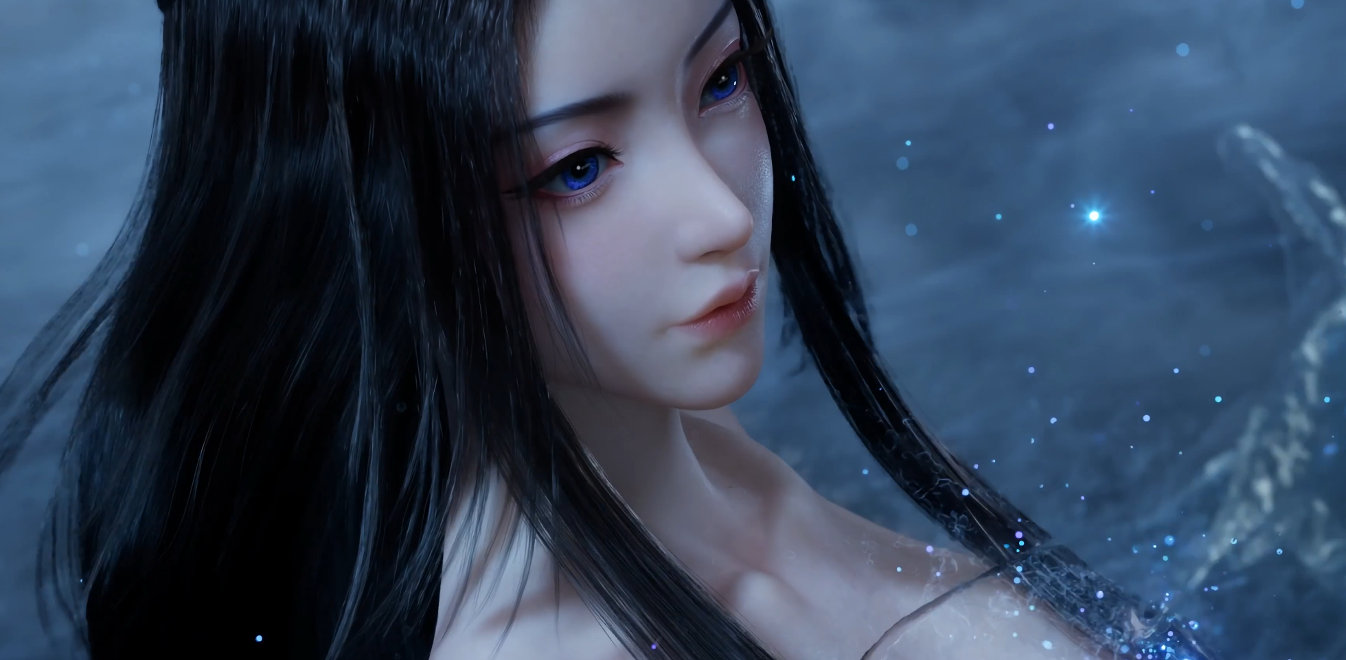 从对比画面来看,虽然改动不多但沐浴镜头被调整,这