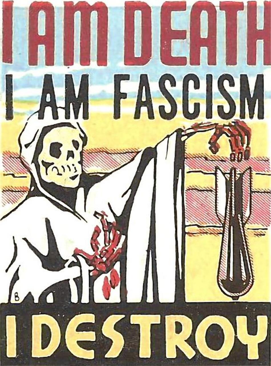 "我是死亡,我是法西斯主义,我毁灭"——反法西斯海报(出版于20世纪30