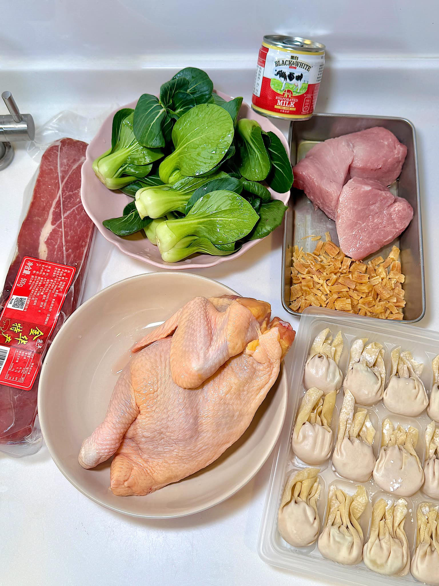简易云吞鸡一煲过好方便有肉有菜又有汤
