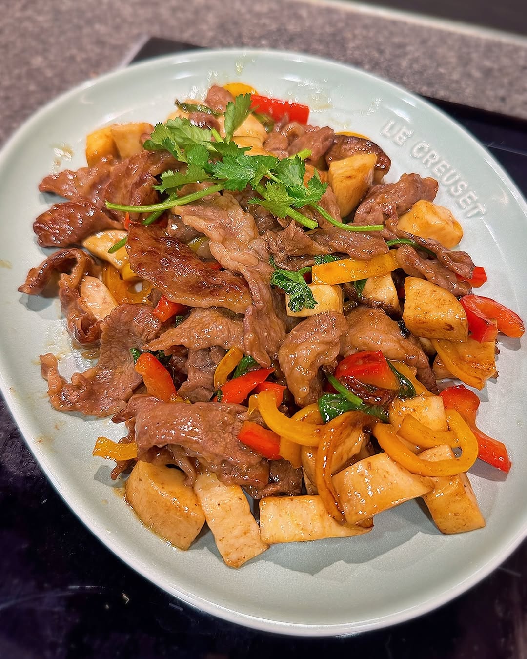 蜜汁肥牛炒杏鲍菇超级下饭!