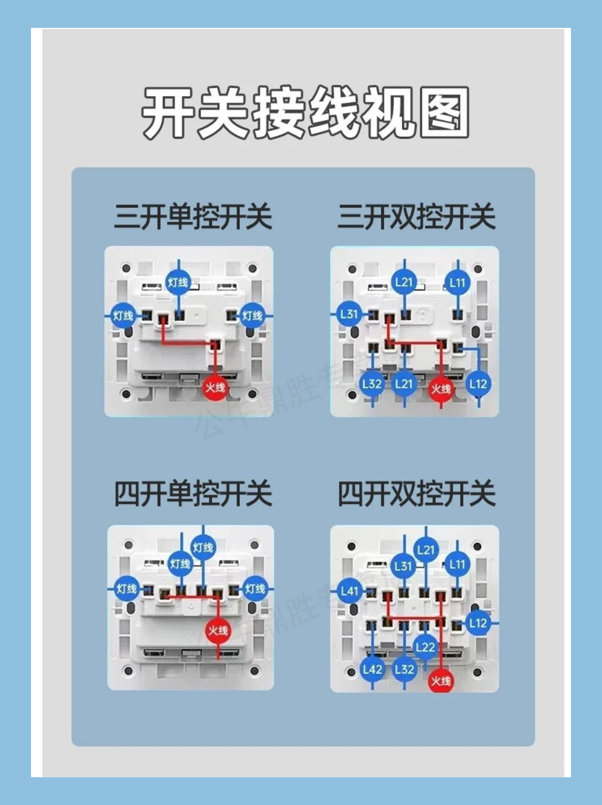 一开双控开关接线图全解析