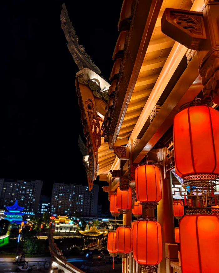 图片奢香古镇夜景图片铅山古镇千年烟火气樟木头官仓夜景徽派建筑夜景