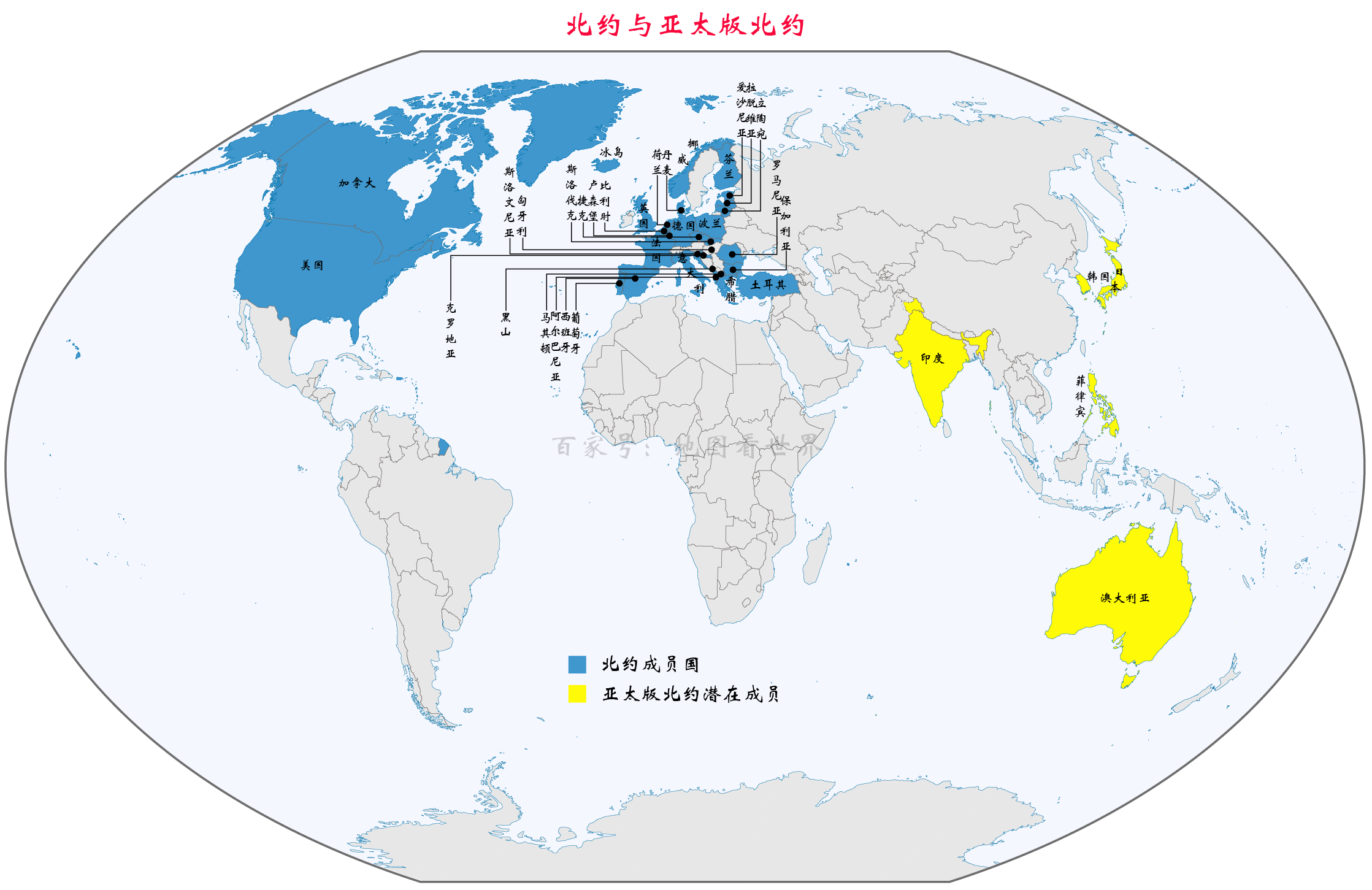 北约地图 国家图片