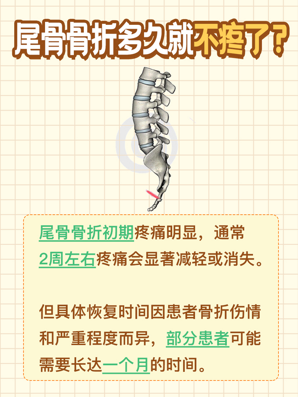 尾骨骨折多久才不再感觉到疼?